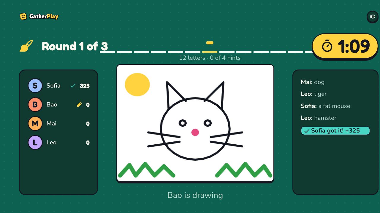 Bad Artist on the shared screen