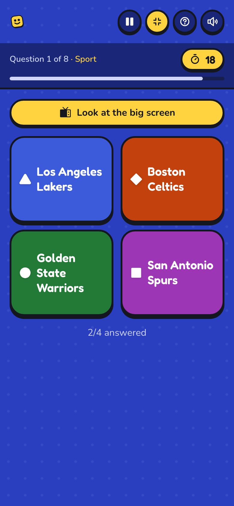 A player's phone during the same game